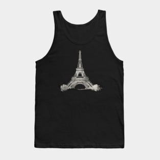 black and white eiffel tower Tank Top